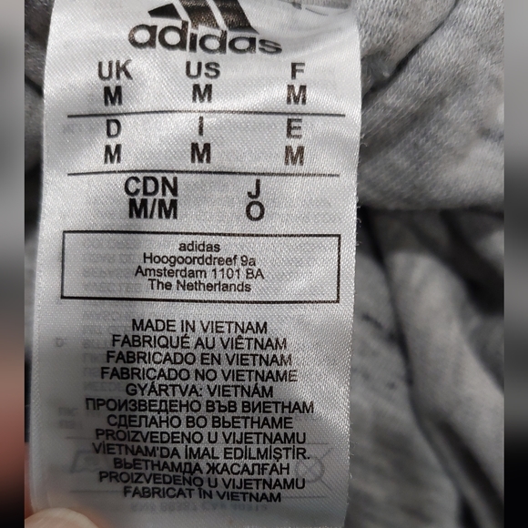 ADIDAS Space Dyed Gray Hoodie - Picture 8 of 9